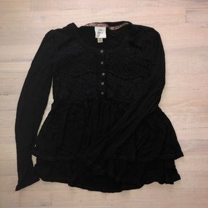 Long sleeve peplum shirt